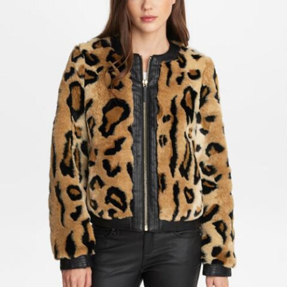 Karl Lagerfeld Leopard print short jacket - L